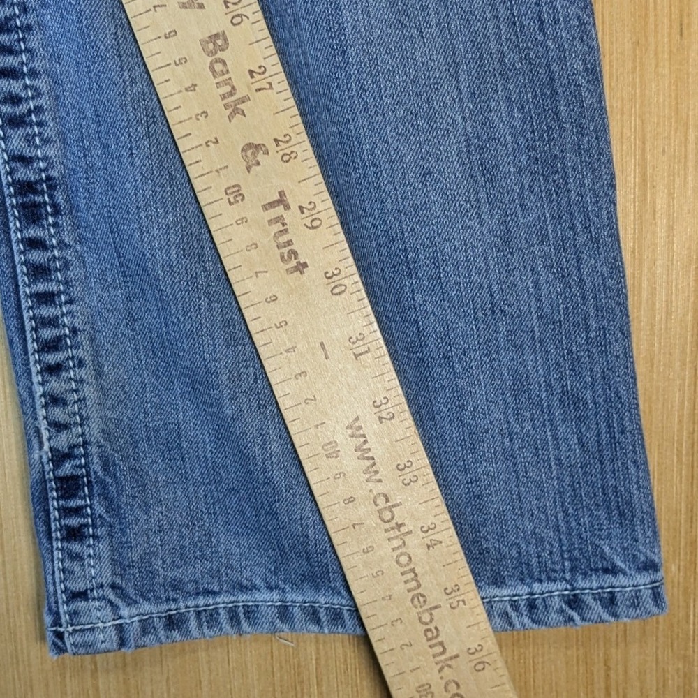 Ariat M-Series Mens Straight Leg Distressed Blue Denim Jeans 34x36 Medium Wash - Picture 6 of 11